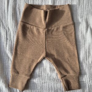Broekje taupe rib