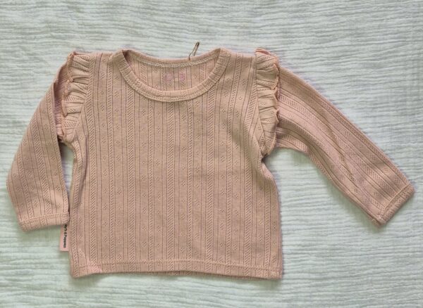 Ruffleshirt pink pointelle