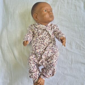 Boxpakje Mauve clay bloem met ruffle