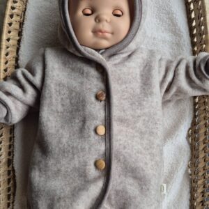 Merino wolfleece jasje in ecrukleur
