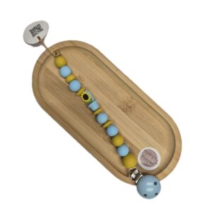 Speenkoord bloempot blauw geel