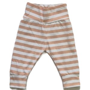 baby broekje streep peach wit biologisch katoen