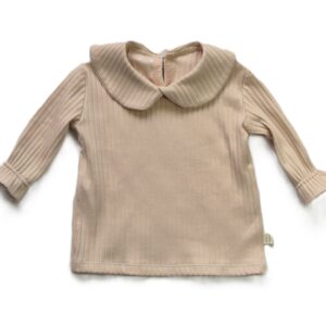 Shirtje kraagje poeder brede rib