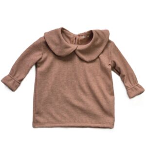 Shirtje kraagje rib gemeleerd